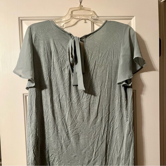 ModCloth Diaphanous Daydream Flutter Sleeve Top - Picture 4 of 7